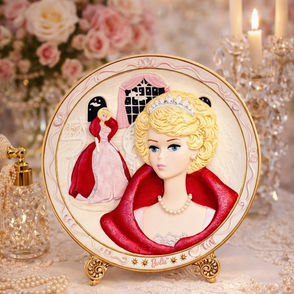 NIB Vintage BARBIE Sophisticated Lady 3D Collectible Plate Bradford Exchange